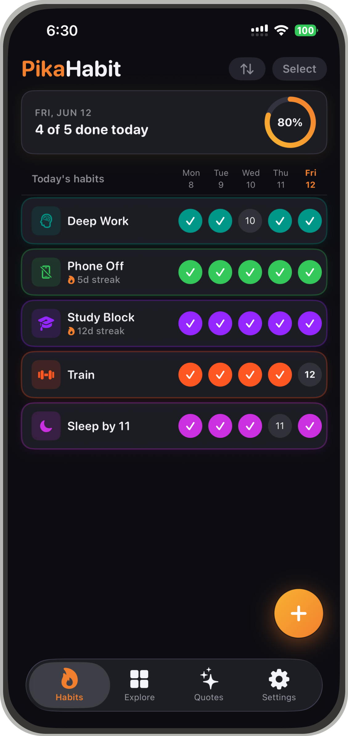 PikaHabit screenshot 1